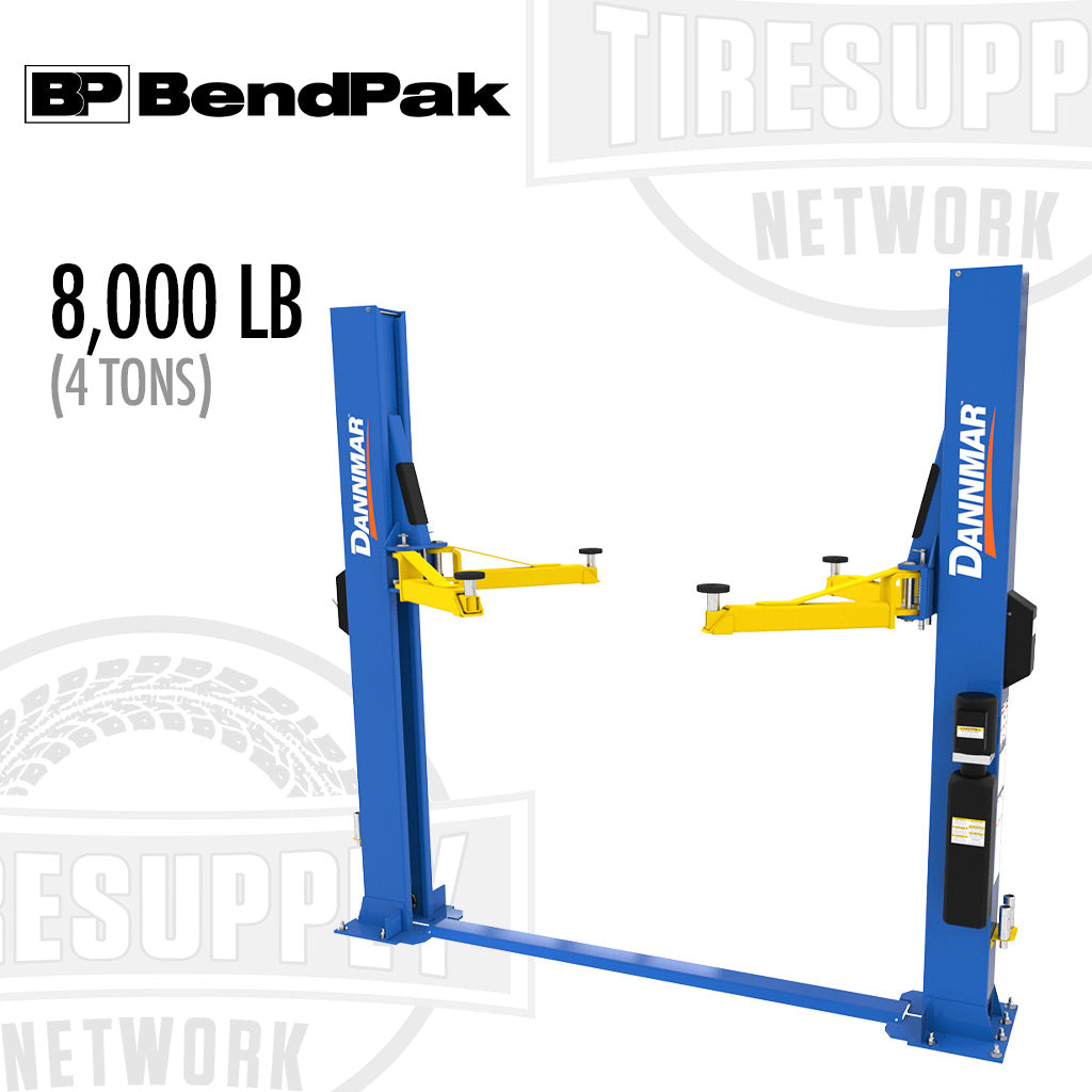 BendPak | 2-Post Lift 8,000 lb Capacity - Floorplate - Includes Stackable Pads &amp; Adapters D2-8F (5175316)