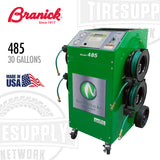 Green machine with Branick logo on a white background. 30 Gallons. part #485. made in the USA