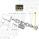 Bruno Wessel | Tire Stud Replacement Part - 0087 / 0103 Spring Ring Head (0087)