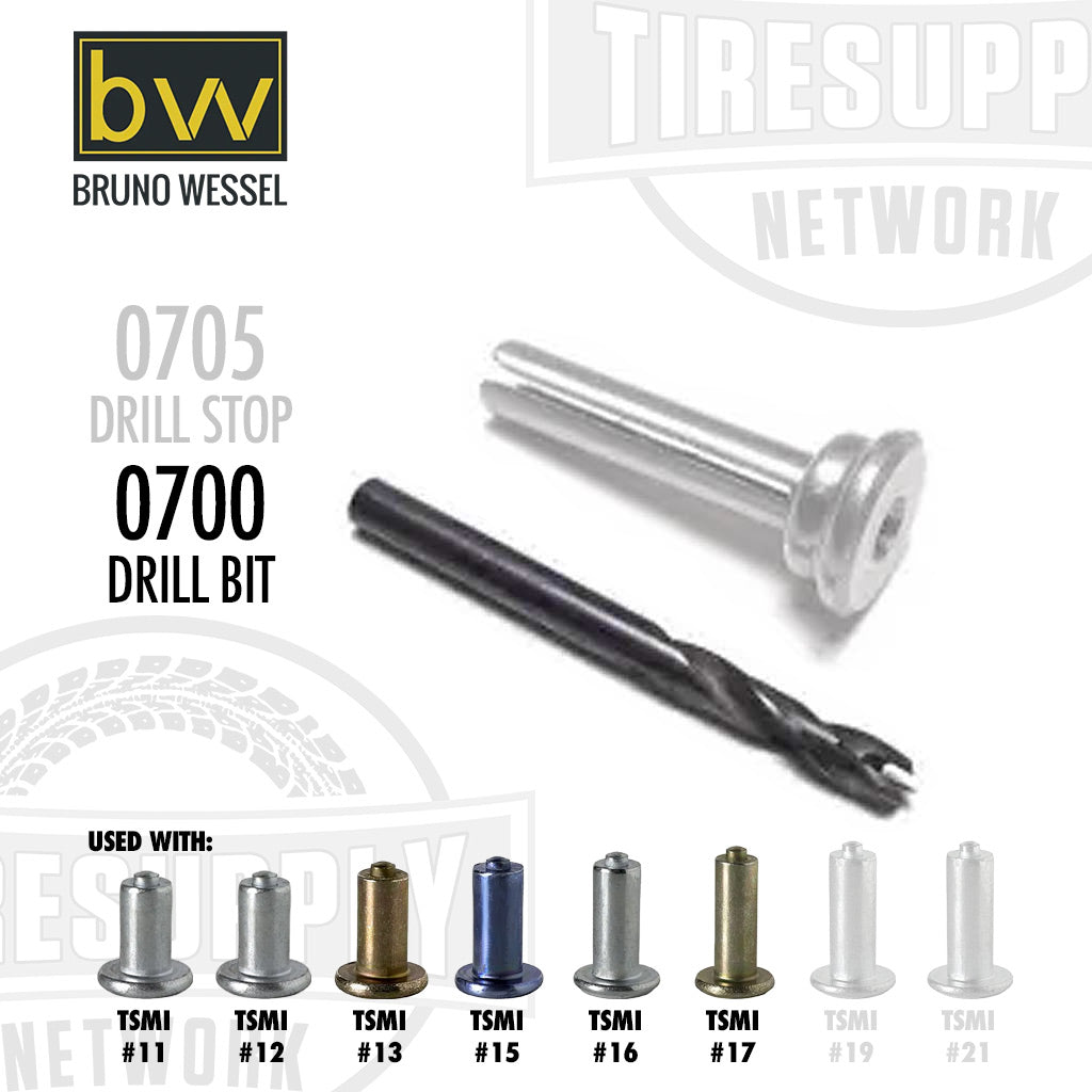 Drill bits and related components with Bruno Wessel and TIRE SUPPLY Network. 0700 Drill Bit used with TSMI 11, 12, 13, 15, 16, 17