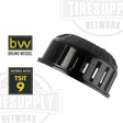 Manual mini tire stud feeder by Bruno Wessel, black in color, with branding and compatibility information for TSIT 9mm stud tool.