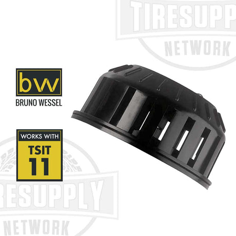 Manual mini truck tire stud feeder by Bruno Wessel, designed for fast feeding of studs into a stud tool, predominantly black in color.
