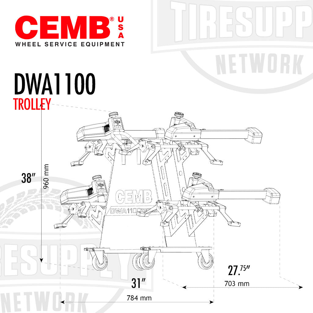 CEMB | Performance 8-Sensor CCD Wheel Alignment System Trolley (DWA1100TROLLEY)