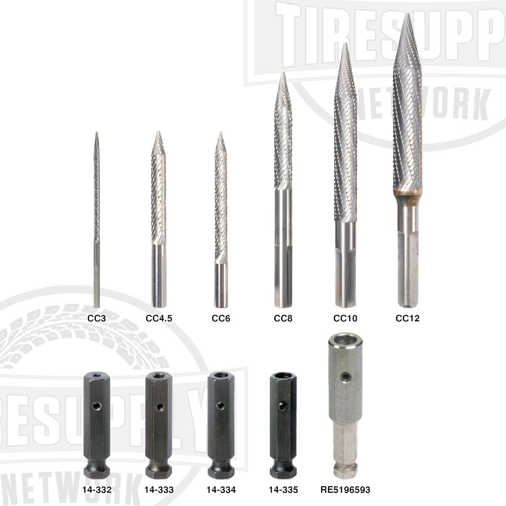 Carbide Cutter for Tire Repair CC3 CC4.5 CC6 CC8 CC10 CC12 14-332 14-33 14-334 14-335 RE5196593