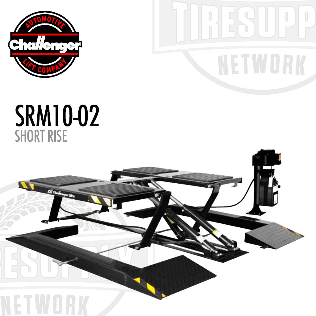 Challenger Lifts | Black Short-Rise Pad Lift with Electric