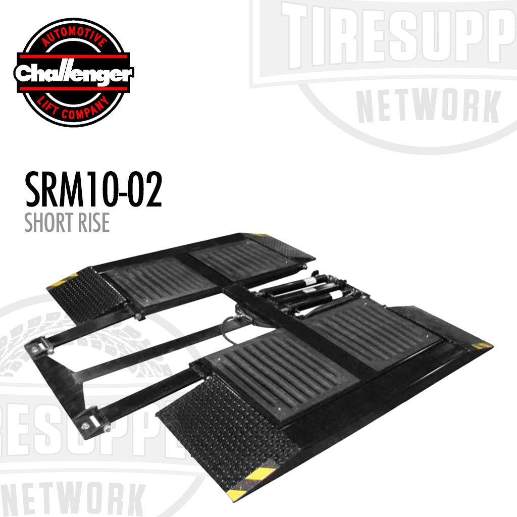 Challenger Lifts | Black Short-Rise Pad Lift with Electric/Hydraulic Power Unit (SRM10-02)