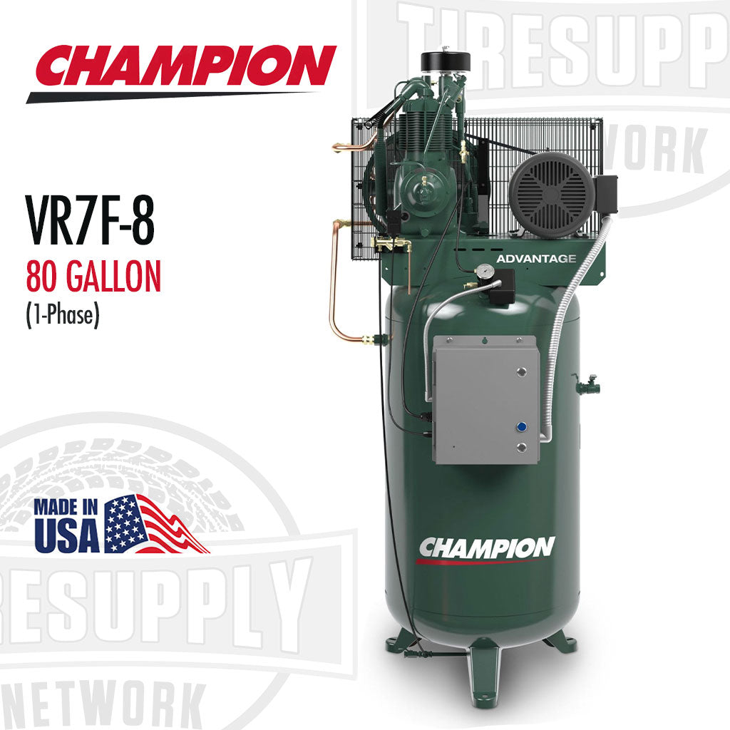 Champion | VR7F-8 Air Compressor Fully Equipped 230V, 1PH, 7.5HP, 80GL (CASRSA42)