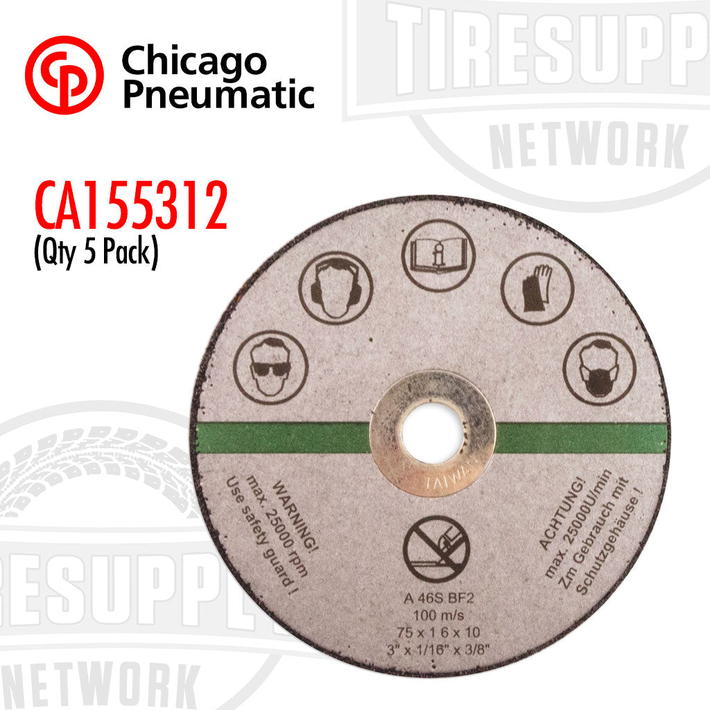 Chicago Pneumatic | Cut-Off Wheels - Qty 5 Wheels per Pack (CA155312)
