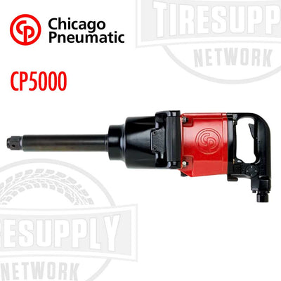 Chicago Pneumatic 1" drive impact wrench with a red and black color scheme, model CP5000.