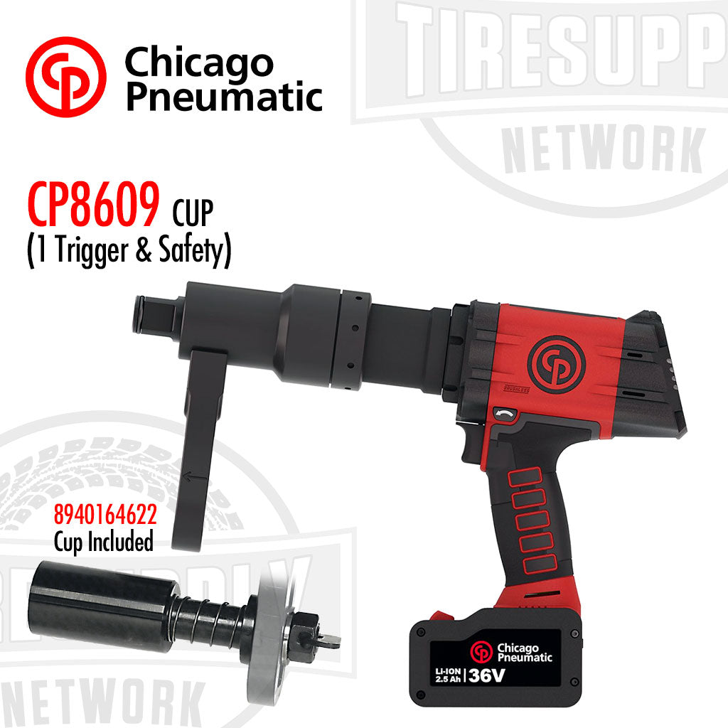 Chicago Pneumatic | 1&quot; Battery Torque Wrench 36V 2.5AH - Cup 1 Trigger &amp; Safety (CP8609*)