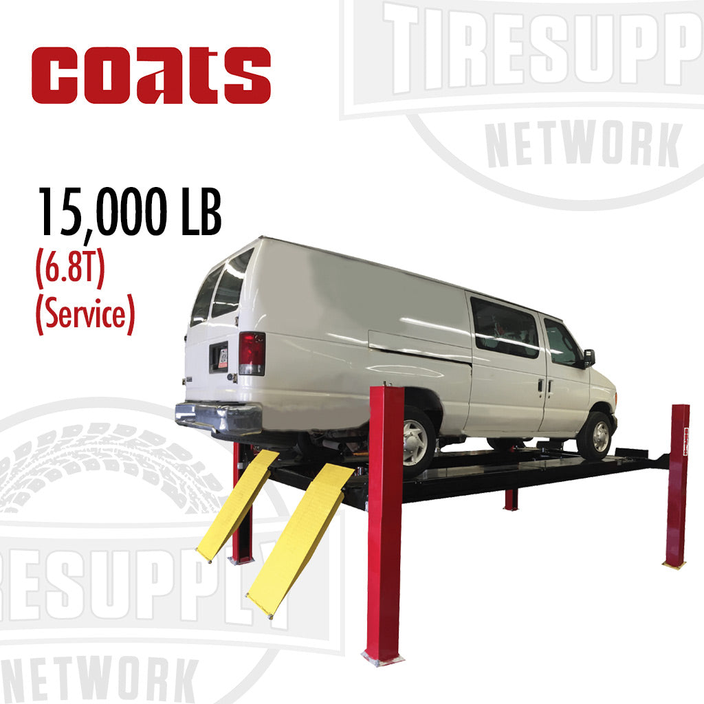 Coats | Four Post Service Lift 15,000 lb / 6.8T Capacity - Red (4T415*)