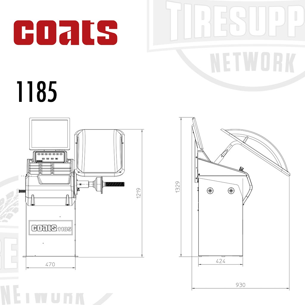 Coats | 1185 Compact Space-Saver Wheel Balancer with LCD Video Display (8001185)