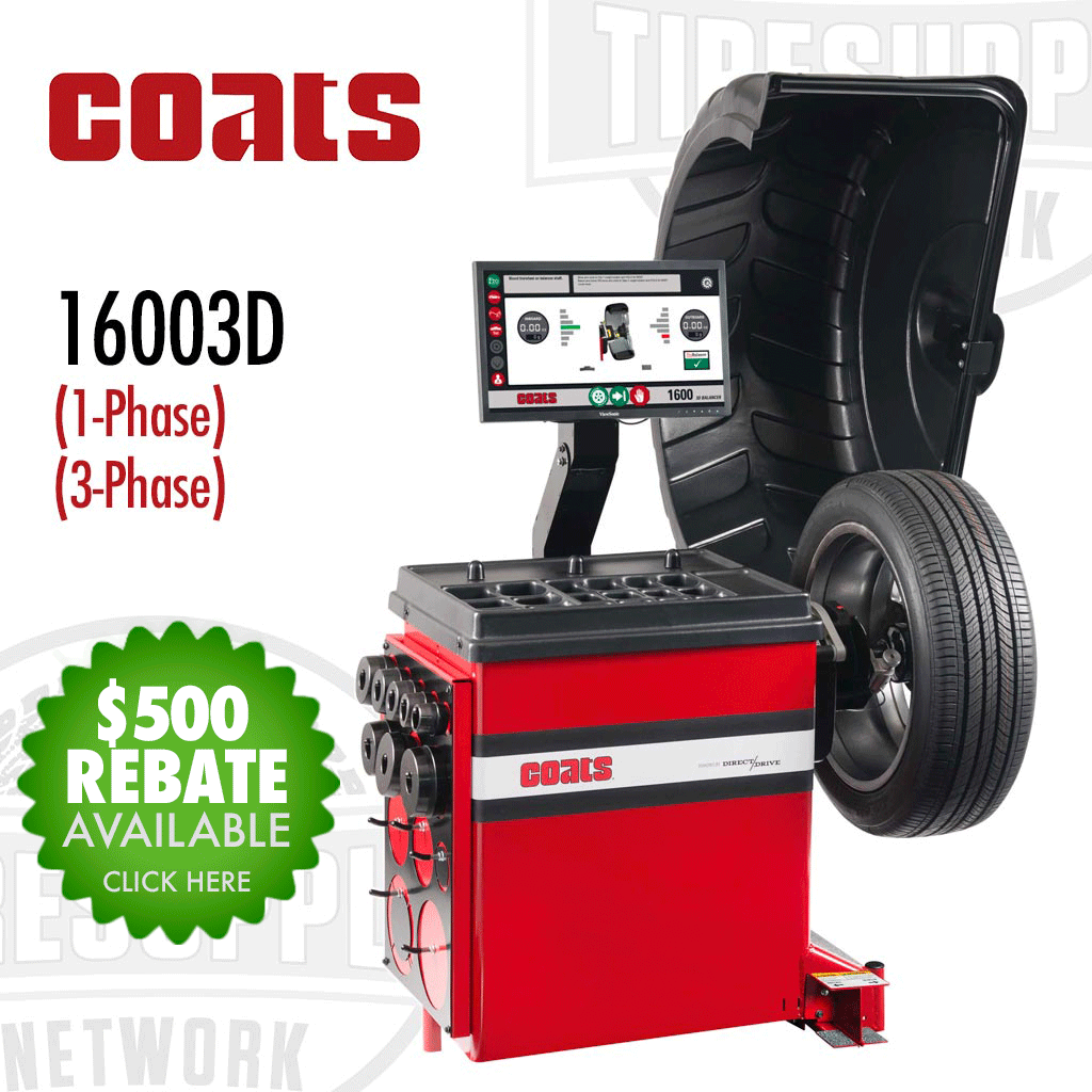 Coats | 1600 3D Direct Drive Wheel Balancer - 1-Phase or 3-Phase (80016003D*)