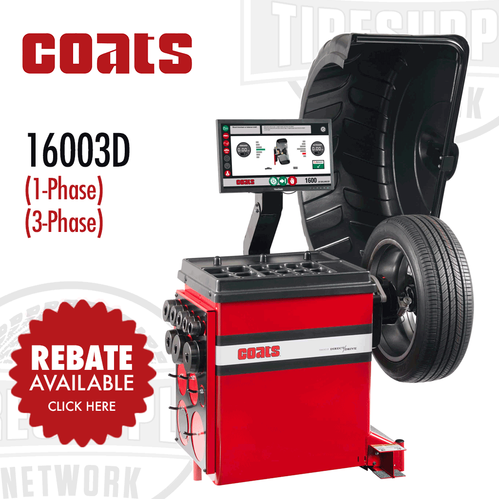 Coats 1600 3D Direct Drive Wheel Balancer 1Phase or 3Phase (8001