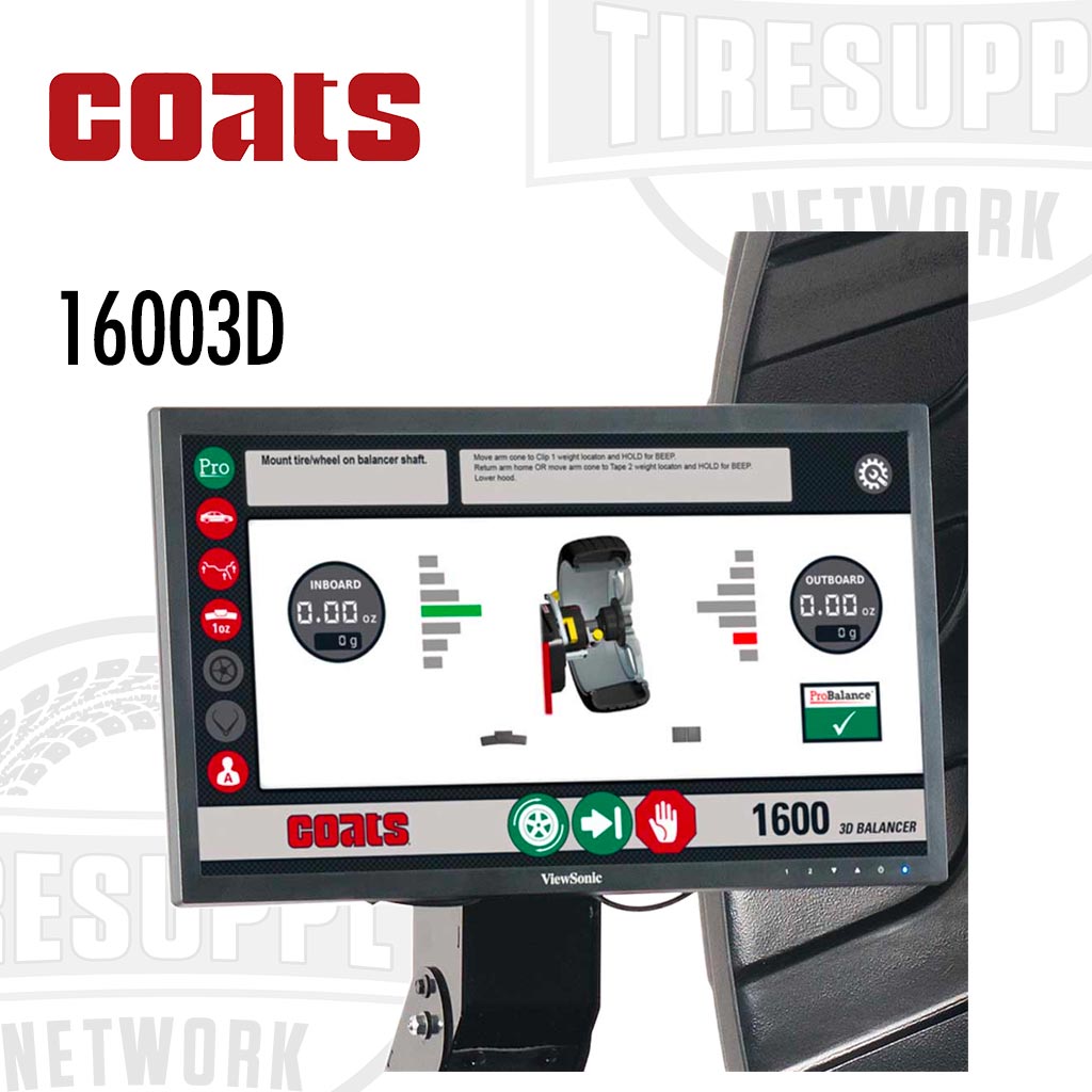 Coats | 1600 3D Direct Drive Wheel Balancer - 1-Phase or 3-Phase (80016003D*)