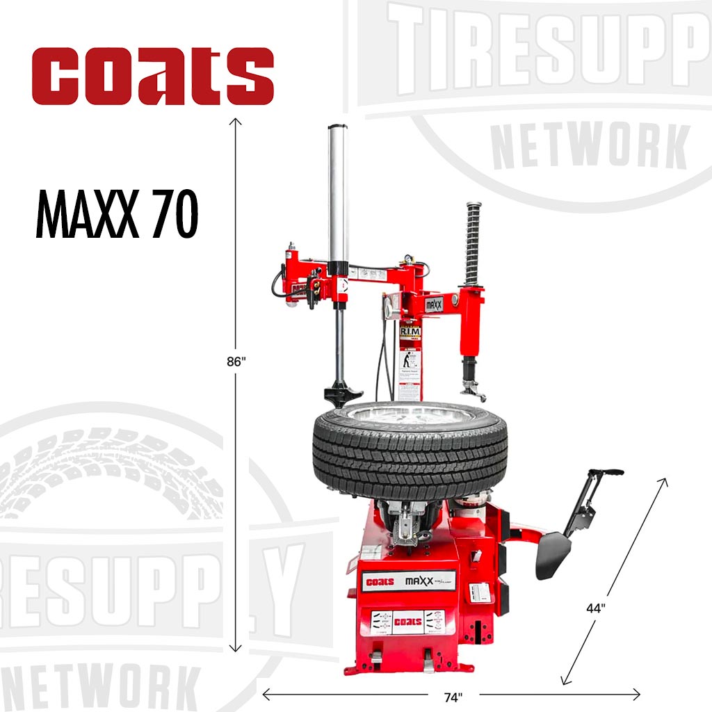 Coats | MAXX 70 Rim Clamp Tire Changer with Robo-Arm Helper Device - Electric or Air Motor (MAXX70*)