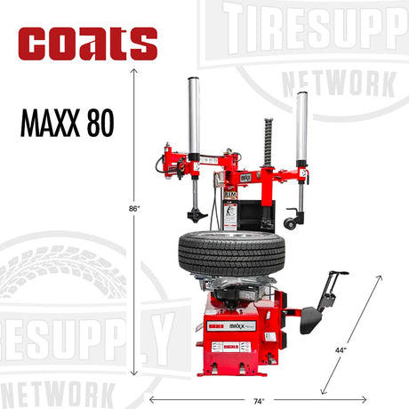 Coats MAXX80 Rim Clamp Tire Changer with Robo Arm Robo Roller