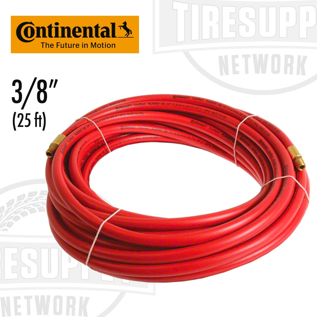 Continental | Industrial Rubber Air Hose (3/8″ x 25′) 1/4″ MNPT 300psi (6114)