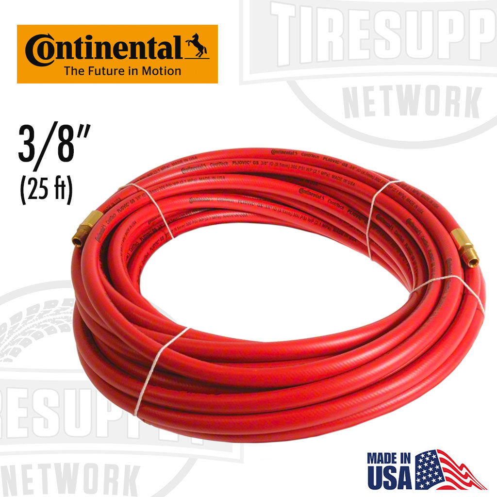 Continental | Industrial Rubber Air Hose (3/8″ x 25′) 1/4″ MNPT 300psi (6114)