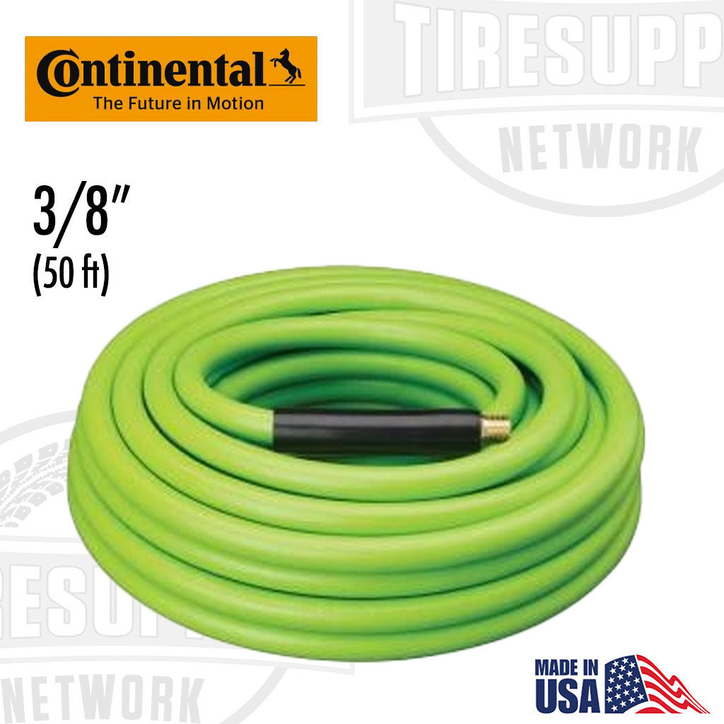 Continental | Industrial Rubber Air Hose (3/8″ x 50′) 1/4″ MNPT Green 300psi (6115G)