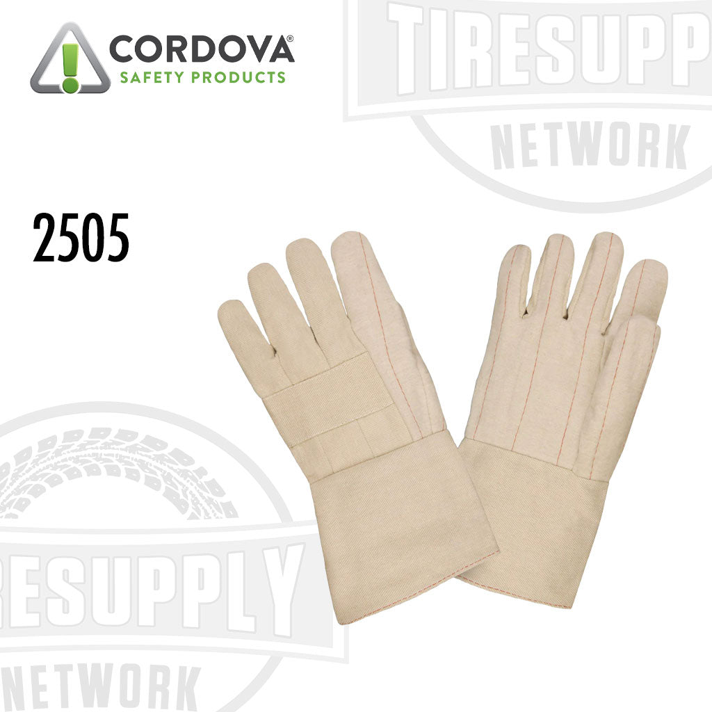 Cordova Safety Products | Cotton Hot Mill Gauntlet Cuff Large Gloves (1 Dozen) (2505)