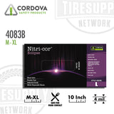 Cordova Safety Products | Nitri-Cor Eclipse Industrial, Nitrile, Powder Free, 4 Mil, Black Gloves (4083B)