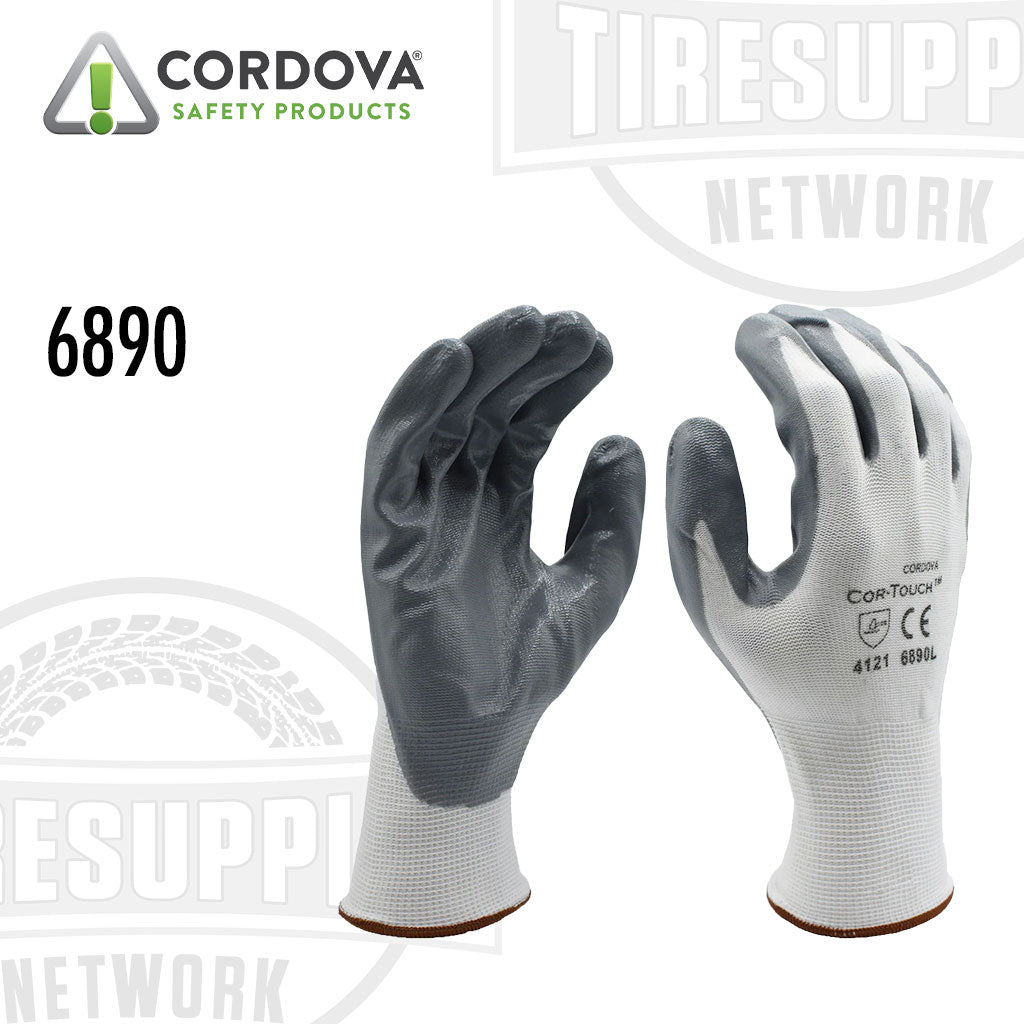 Cordova Safety Products | COR-TOUCH Nitrile-Palm Tactile Gloves - Choose Size (6890)