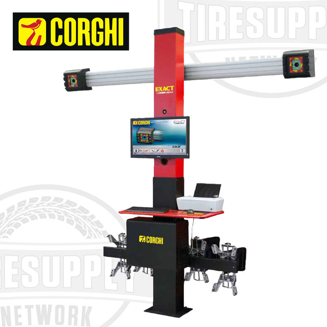 Corghi Exact Linear Camera Wheel Alignment System. Camera wheel alignment technology. Entry level pricing with top range specifications. Small investment with a big turnover.