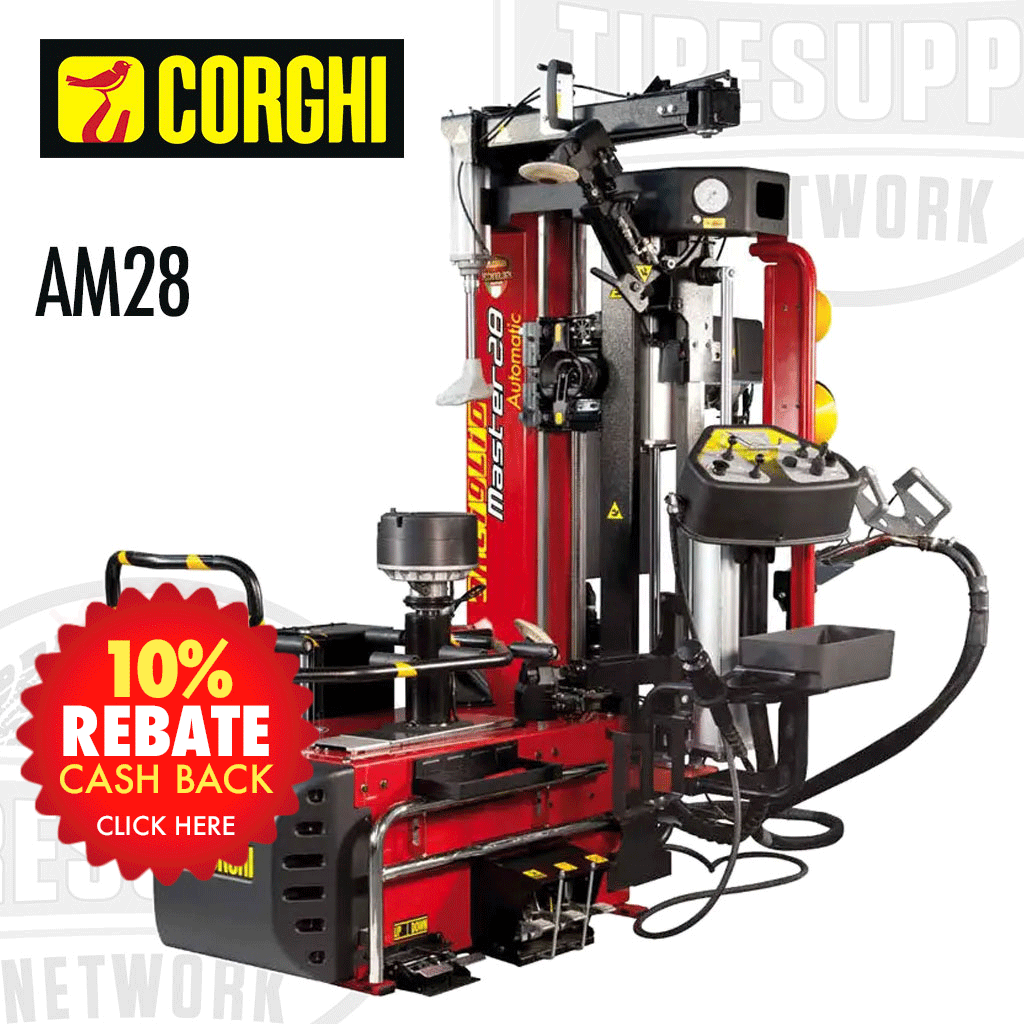 Corghi AM28 | Auto Artiglio Master 28" Touchless High Performance Tire Changer - Electric
