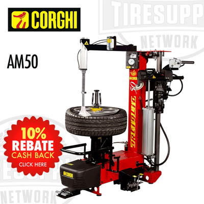 Corghi AM50 | Artiglio 50 Electric Leverless Tire Changer with BPT Helper Assist Arm