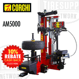 Corghi AM5000 | Artigilo 5000 Touchless Electric Tire Changer with BPT Helper Assist Arm