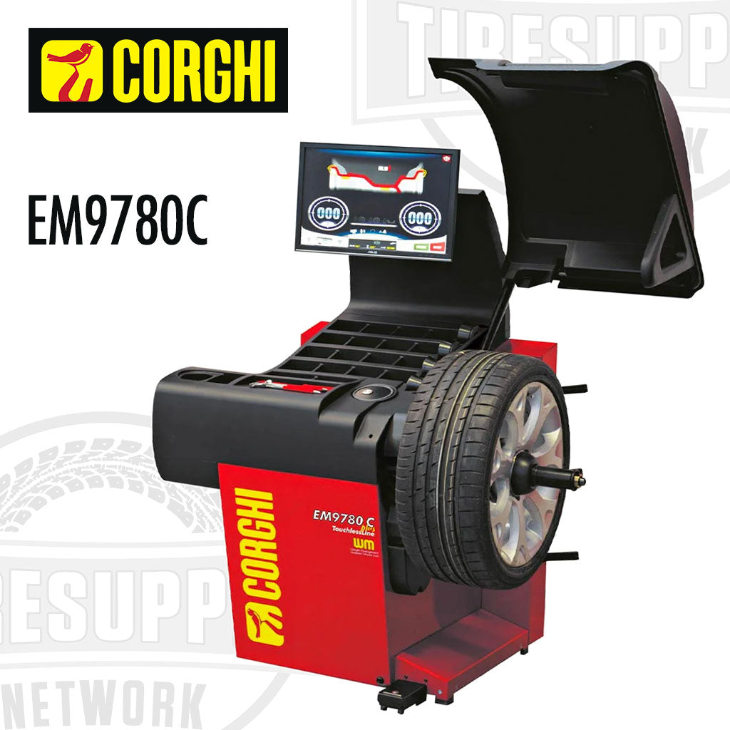 Corghi | PLUS Automatic Wheel Balancer with Touchscreen Monitor &amp; Contactless Measuring System (EM9780C)