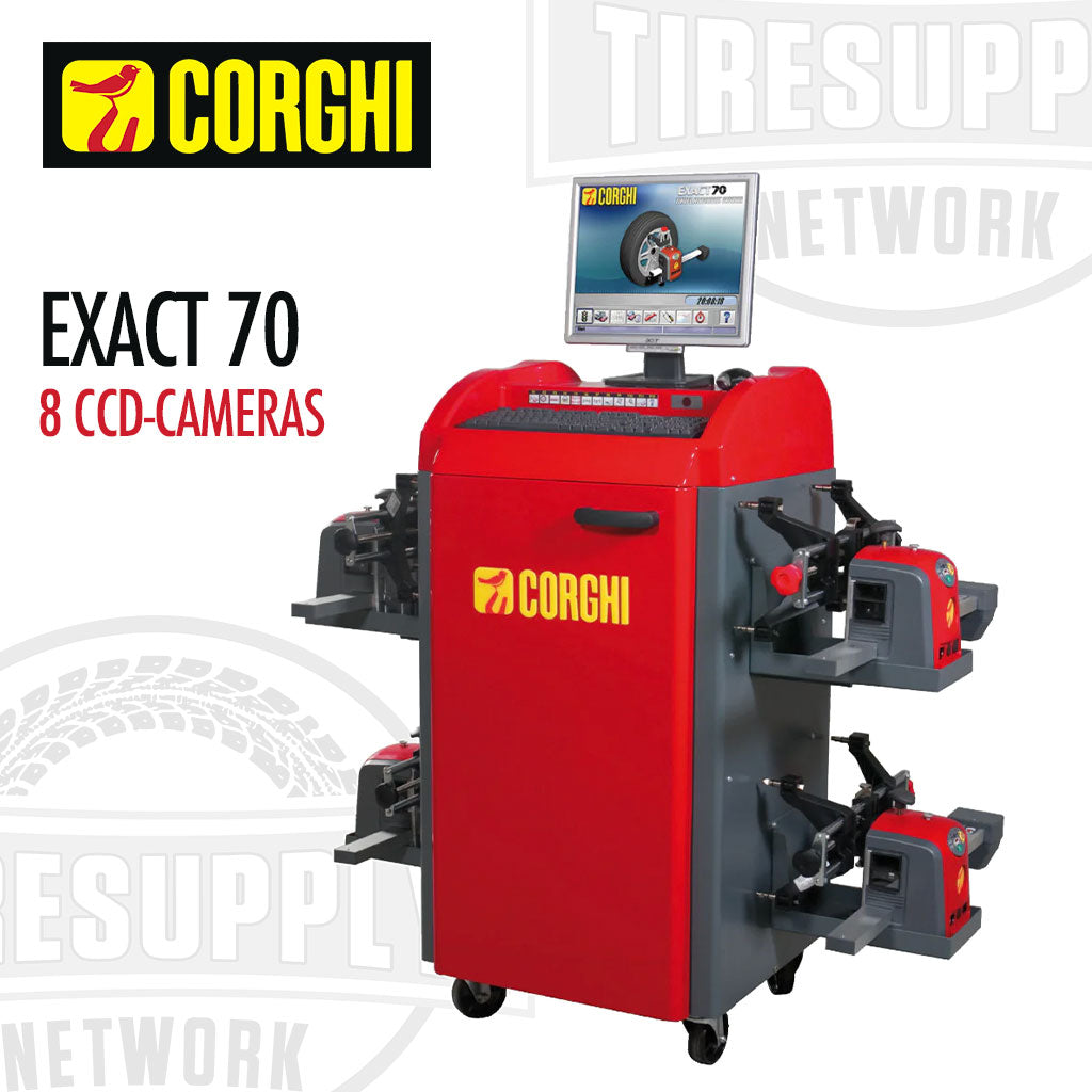 Corghi | Exact 70 Wheel Alignment System with 8-CCD-Camera Sensor Heads.