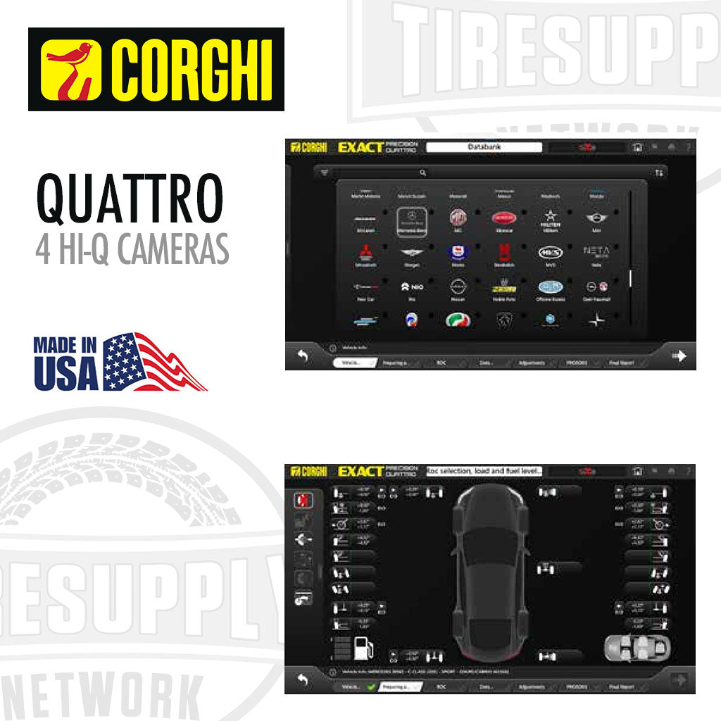 Corghi | Exact Precision Quattro Wheel Alignment with 4 Hi-Q Cameras (Quattro)