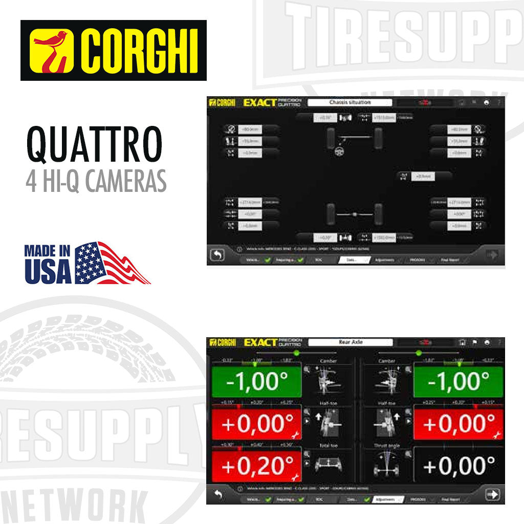 Corghi | Exact Precision Quattro Wheel Alignment with 4 Hi-Q Cameras (Quattro)