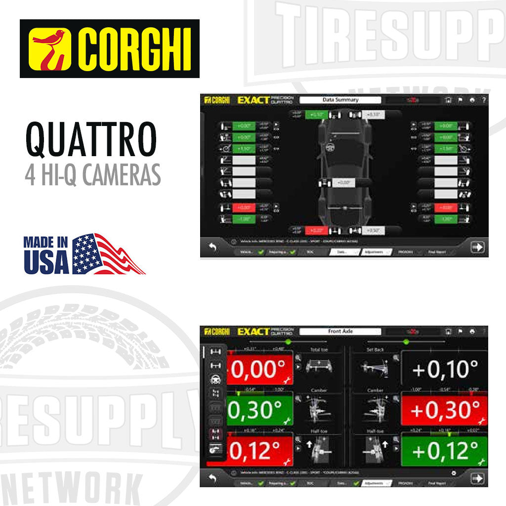 Corghi | Exact Precision Quattro Wheel Alignment with 4 Hi-Q Cameras (Quattro)