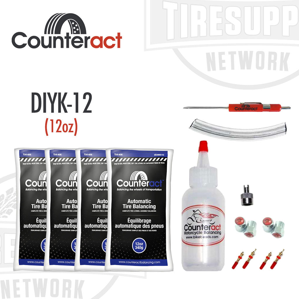 Counteract | Do-It-Yourself DIY Kit for Off-Road ATV &amp; UTV with 12 oz Tire Balancing Beads (DIYK-12)