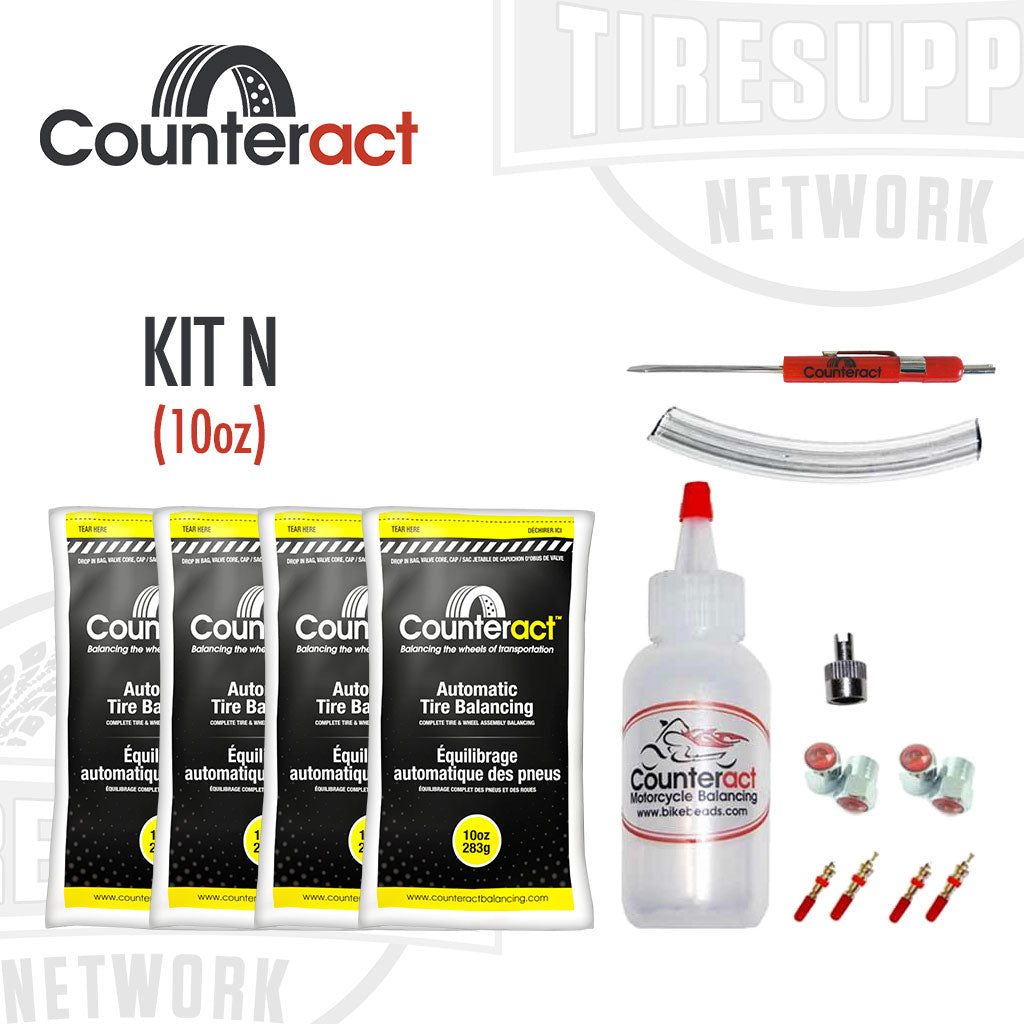 Counteract | Do-It-Yourself DIY Kit for Off-Road ATV &amp; UTV with 10 oz. Tire Balancing Beads (KITN)