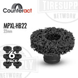 Counteract WPXL-HB22 | 22mm Wheel Pro XL Hub Brush - Clip In - 6 Pack