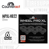 Counteract WPXL-HB22 | 22mm Wheel Pro XL Hub Brush - Clip In - 6 Pack