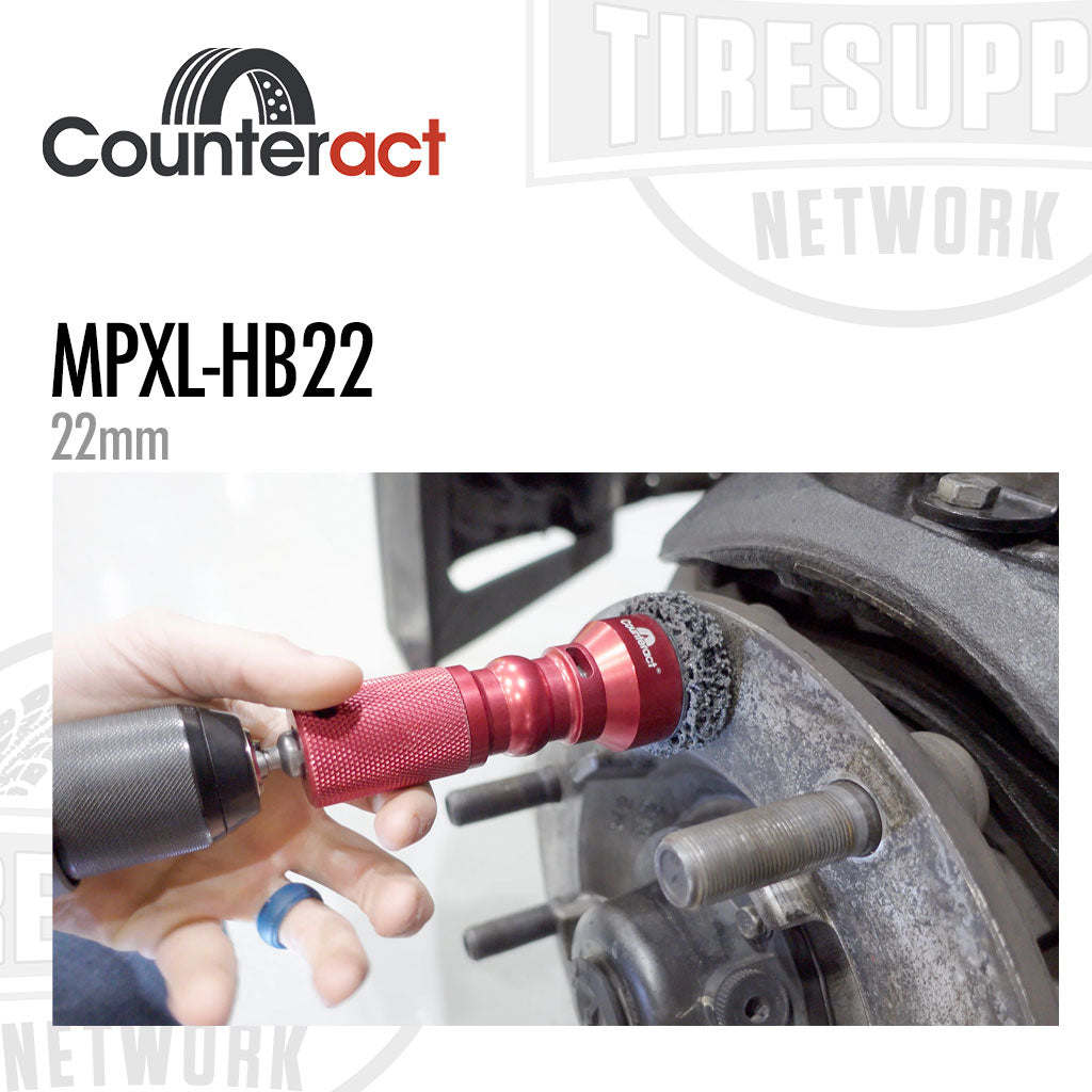 Counteract WPXL-HB22 | 22mm Wheel Pro XL Hub Brush - Clip In - 6 Pack