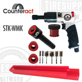 Counteract | Truck Wheel Maintenance Hub & Stud Brush Cleaning Kit with Low-Speed Air Driver (STK-WMK)