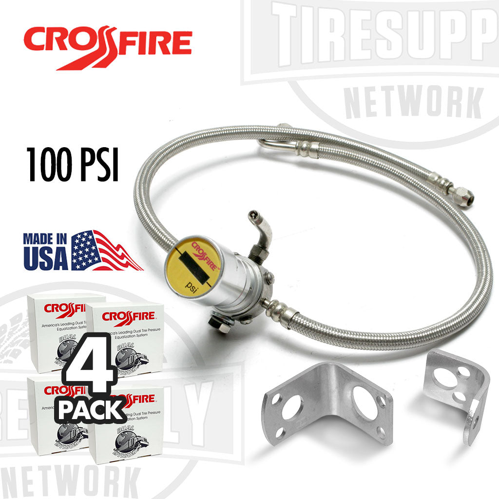 Crossfire | 100 PSI - Dual Tire Pressure Equalization System - Choose Qty (CF100ST)
