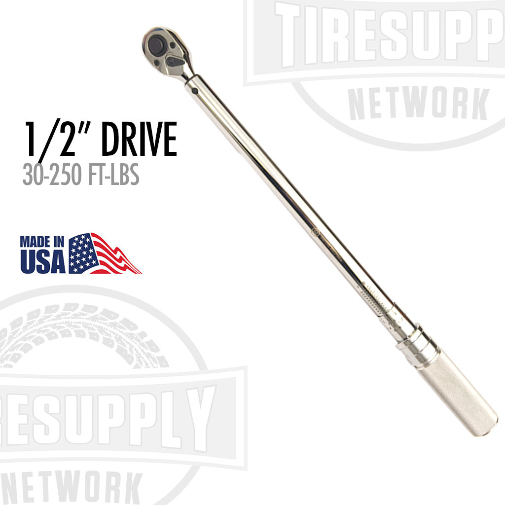 1/2&quot; Drive Micrometer Adjustable Click-Type Torque Wrench - 30-250 ft-lbs (C-2502-3)