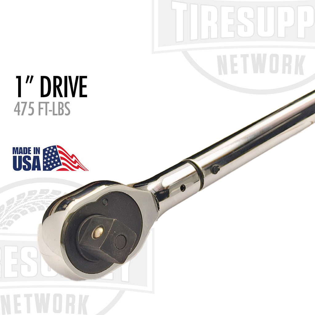 1&quot; Drive Preset Truck Click-Type Lug Nut Torque Wrench - 475 ft-lbs (6005CTPPY-1)