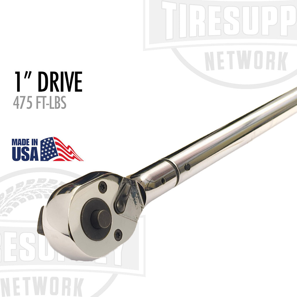 1&quot; Drive Preset Truck Click-Type Lug Nut Torque Wrench - 475 ft-lbs (6005CTPPY-1)