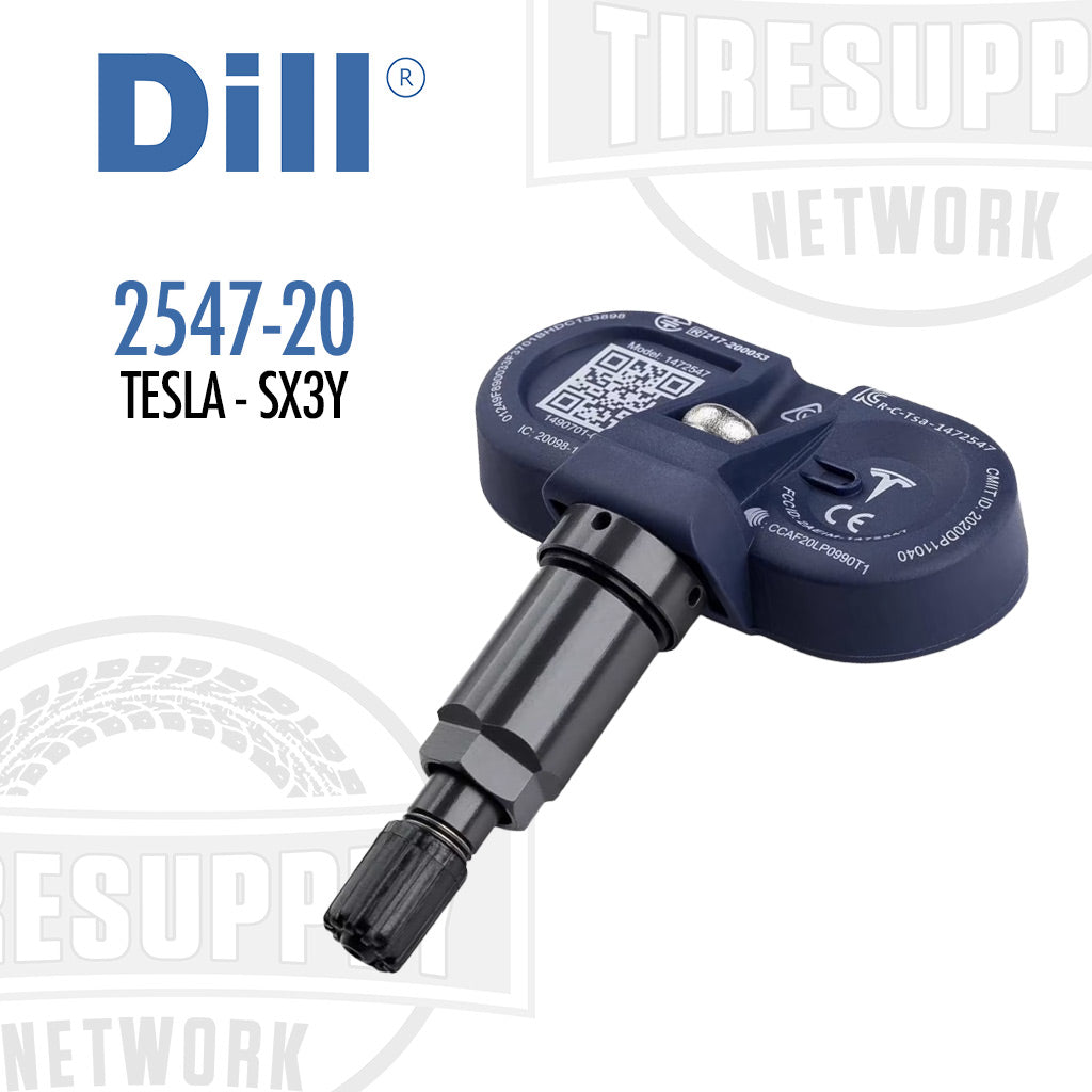 Dill | Tesla Model SX3Y Bluetooth TPMS Sensor with Black Clamp-In Valve (2547-20)