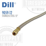 Dill | 12" Flexible Braided Stainless Steel Valve Extension (9059-12)