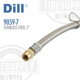 Dill | 7" Flexible Braided Stainless Steel Valve Extension (9059-7)
