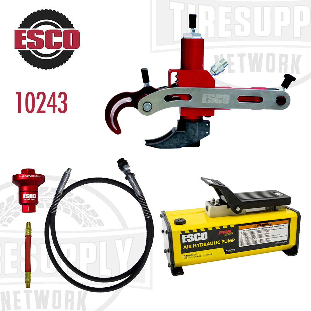 ESCO | Euro Style Long Aluminum Bead Breaker Kit with 1/2 Gallon Hydraulic Air Pump (10243)